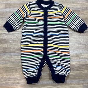 Baby B'Gosh Striped Multi-colored Snap Up Romper
